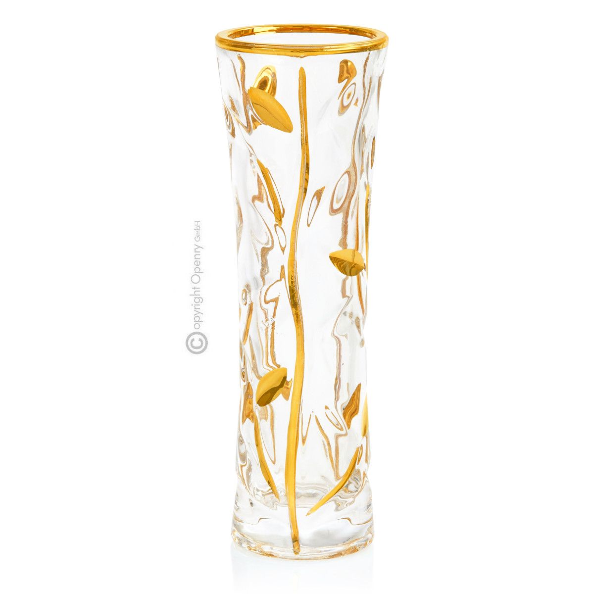 Boteghe - Real Made in Italy – Vaso cristallo Veneziano colore oro 24k