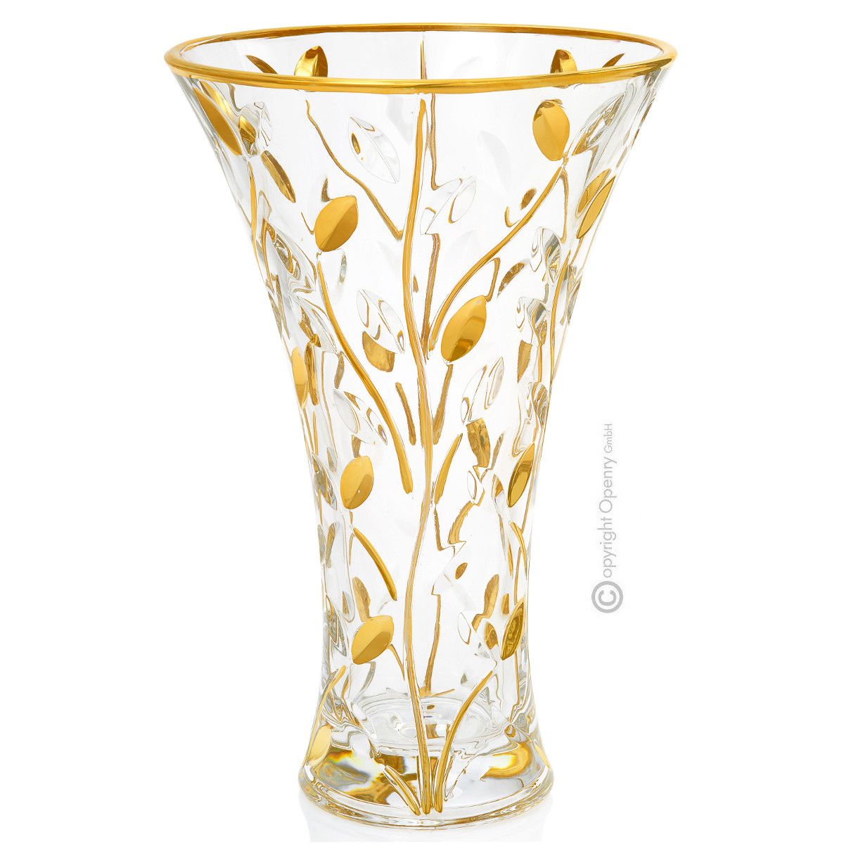 Boteghe - Real Made in Italy – Vaso cristallo Veneziano colore oro 24k