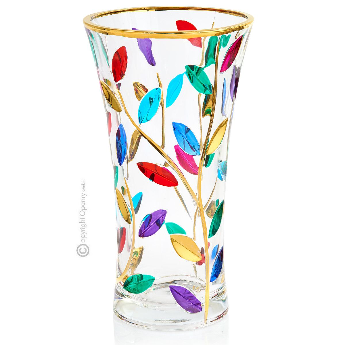 Boteghe - Real Made in Italy – Vaso cristallo Veneziano colore oro 24k